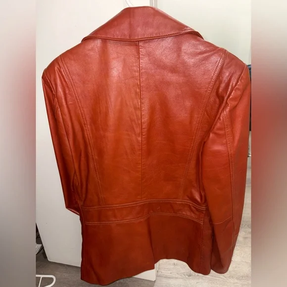 Rust Leather Jacket - Picture 3 of 6